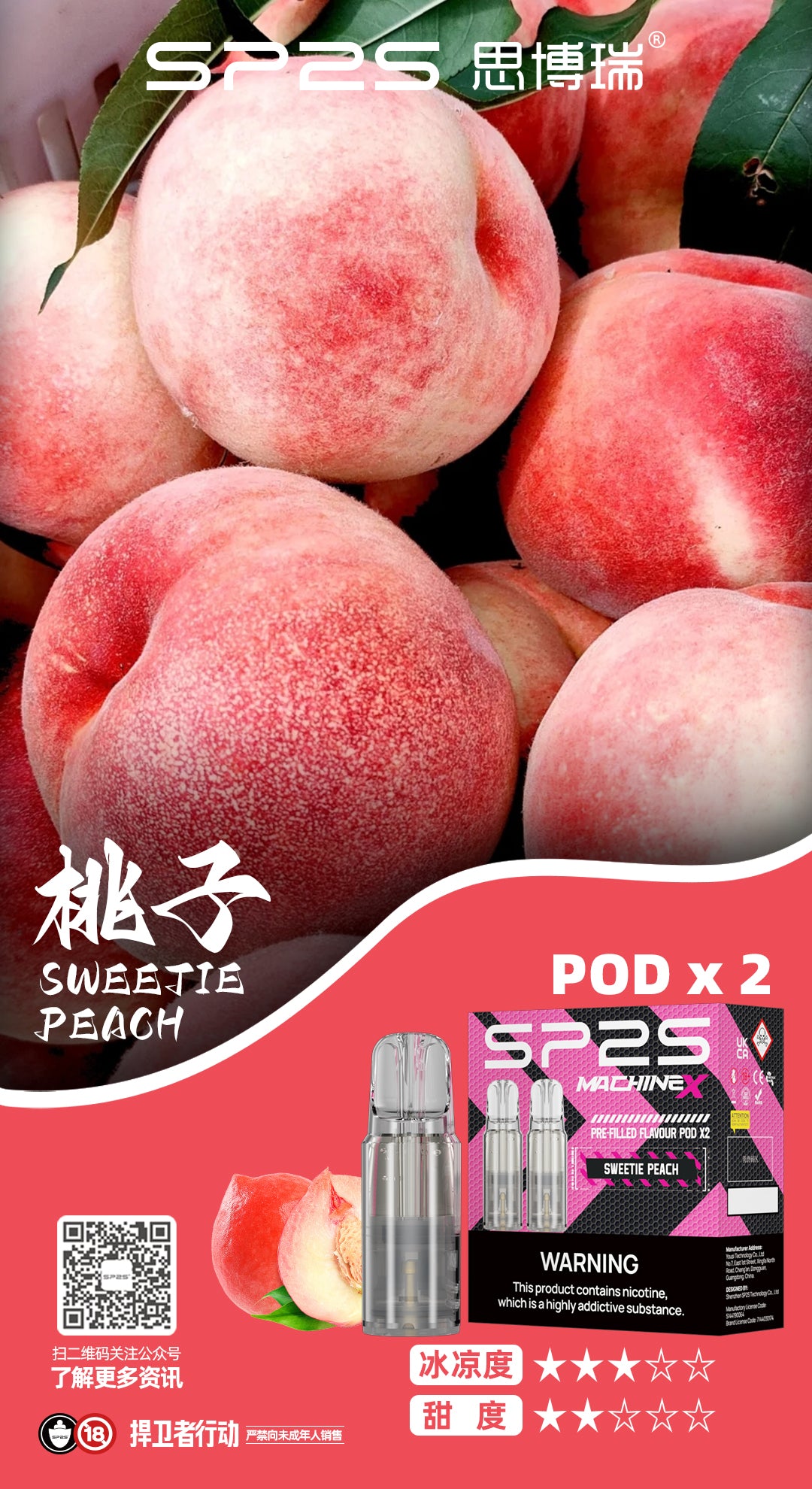 SP2S MACHINE X POD 專用糖果 一盒2入