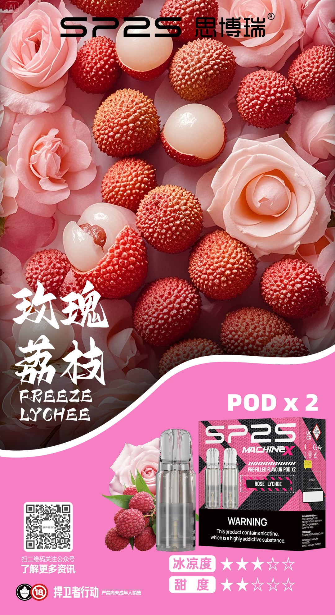 SP2S MACHINE X POD 專用糖果 一盒2入