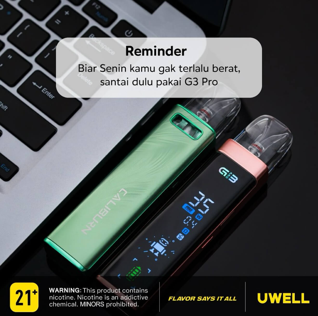 UWELL Caliburn G3 Pro Pod咖哩棒 套裝